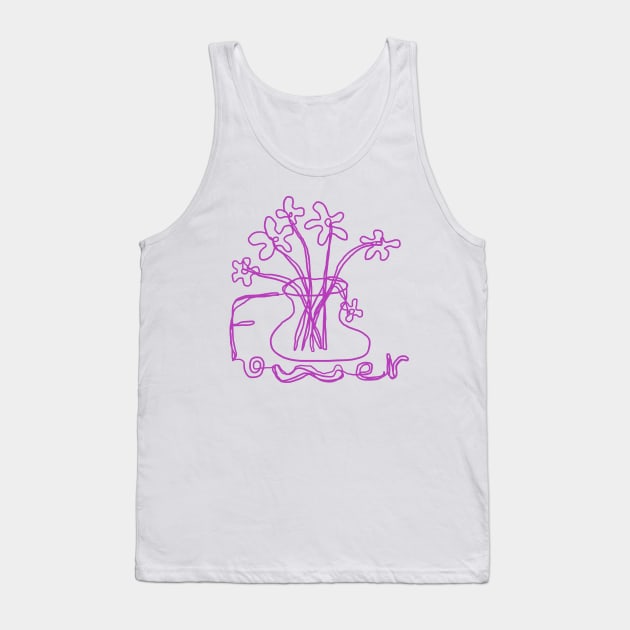 flowers, one line drawing Tank Top by zzzozzo